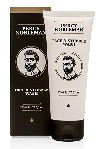 Percy Nobleman Face & Stubble Wash - Moisture Retaining, Invigorating Peppermint & Cucumber - 2.54oz