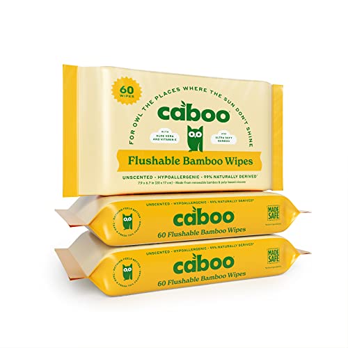 Caboo Personal Cleansing Wipes & Tree-Free Toilet Paper Bundle - Biodegradable, 12 Rolls + 180 Wipes