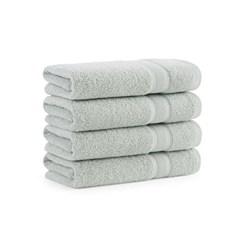 Aston & Arden Turkish Hand Towels - Luxuriously Soft, Recycled Cotton Blend - 18x32, Frosted Green