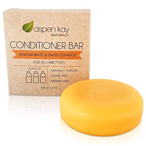 Aspen Kay Naturals Conditioner Bar - Soft, Manageable Hair, Organic Ingredients - 2.3 oz Lemongrass