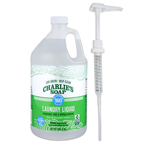 Charlie's Soap Concentrated Laundry Detergent - Hypoallergenic, EPA Safer Choice - 1 Gallon