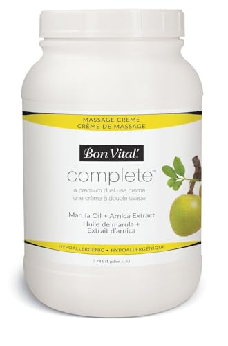 Bon Vital Massage Oil - Hypoallergenic, Non-Greasy Hydration with Marula & Jojoba - 1 Gallon