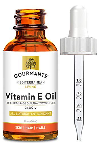 Gourmante Body Oil - Nourishing Vitamin E for Skin, Hair & Nails, Non-GMO, Paraben-Free - 1 Fl Oz