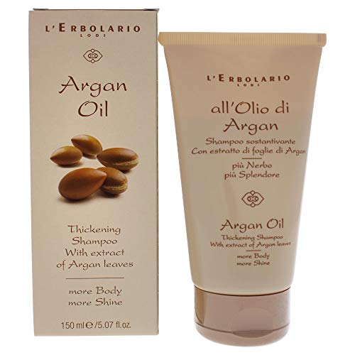 L'Erbolario Argan Oil Shampoo - Nourishing Formula, Stimulates Hair Growth - 5.07 Oz