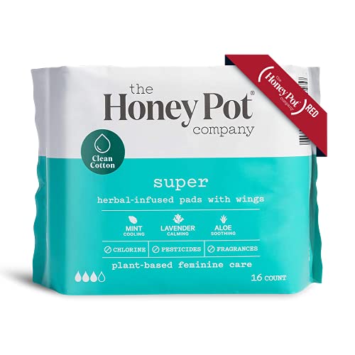 The Honey Pot Company Feminine Pads - Herbal-Infused, Super Absorbent, Organic Cotton - 16 ct.