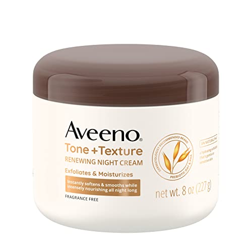 Aveeno Body Cream - Gently Exfoliates, Moisturizes Sensitive Skin, Fragrance-Free - 8oz