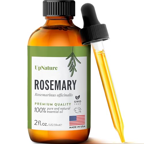 UpNature Rosemary Essential Oil - Nourishing Scalp & Hair Treatment, Enhances Focus - 2oz