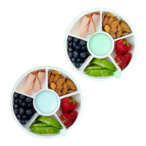 GoBe Kids Snack Spinner - 5 Compartment Portable Container, BPA & PVC Free - 6.5in