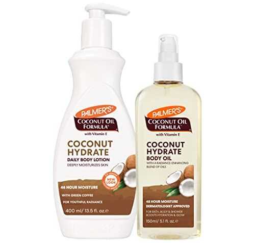 Palmer's Body Lotion Set - 48-Hour Hydration, Coconut Oil & Green Coffee - 2x8.5oz