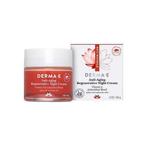 DERMA E Night Cream - Firming Anti-Aging Moisturizer with Jojoba Oil & Astaxanthin - 2 oz