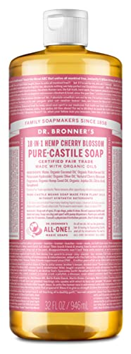 Dr. Bronner's Body Soap - Organic, Vegan, Fair-Trade Cherry Blossom, 32 fl oz