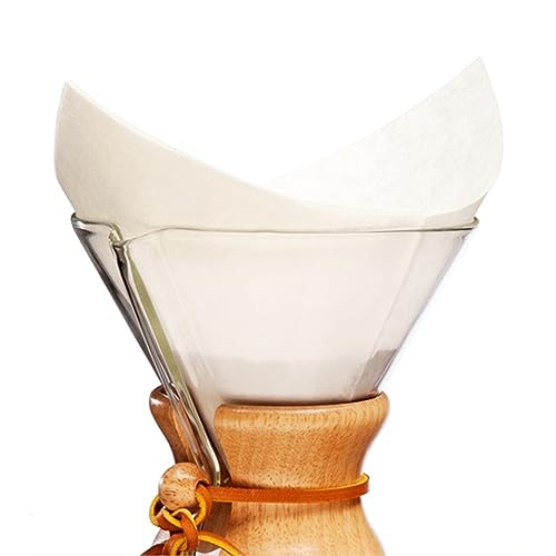 Chemex Bonded Filter - Pure Coffee Flavor, Compostable, 20-30% Thicker - 100 ct, 2 Pack