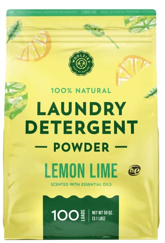 Woolzies Natural Laundry Powder - Extra Strength, Safe for Sensitive Skin, Lemon Lime - 100 Loads