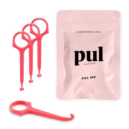 PUL Clear Aligner Removal Tool - Hygienic, Ergonomic Design for Easy Use, Pink - Pack of 4