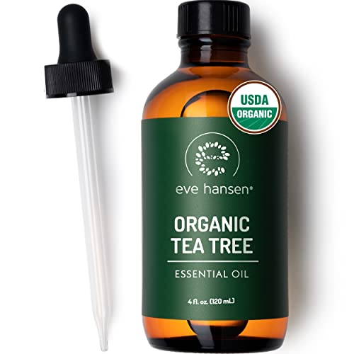 Eve Hansen Organic Tea Tree Oil - Purity Tested, Skin & Scalp Care, Vegan - 4oz