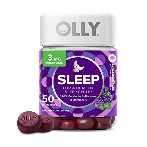 OLLY Sleep Gummy - Fall Asleep Naturally with Melatonin, L-Theanine & Botanicals - 50 Count