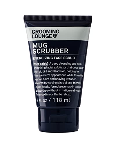 Grooming Lounge Men's Face Scrub - Gentle Exfoliation, Reduces Ingrown Hairs - 4 oz