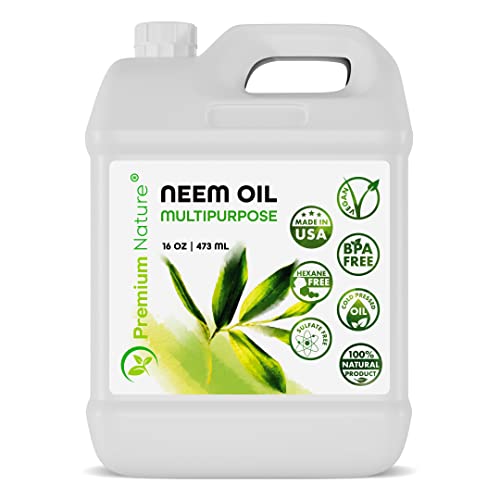 Neem Oil Spray for Plants & Skin - Moisturizes, Rich in Antioxidants - 16oz Pure Cold Pressed