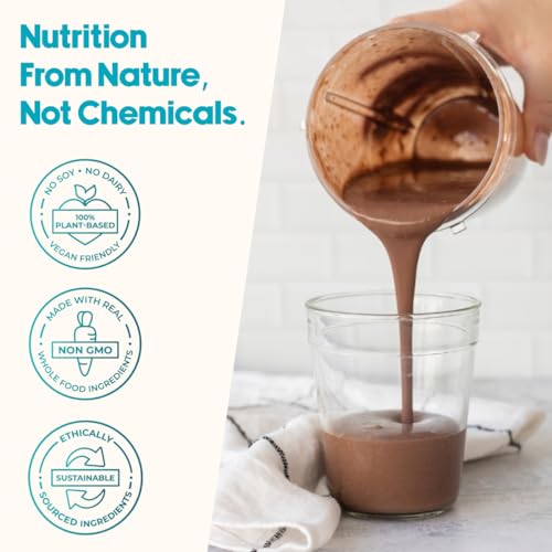 Meal Replacement Shake - Plant-Based Protein, Low Carb, Vegan - Chocolate, 24 Servings