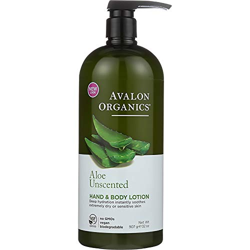 Avalon Organics Body Lotion - Nourishes Dry Skin, Certified Organic, 32 Oz, Aloe Unscented