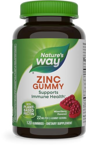 Zinc Gummies | Daily Immune Support, 100% Daily Value Zinc, Mixed Berry Flavor, 120 Count