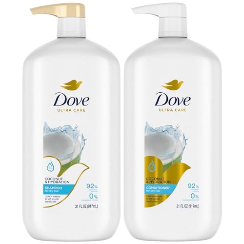 Dove Shampoo & Conditioner Set - Nourishing Oils, Paraben-Free, Coconut & Lime Scent - 31oz Each