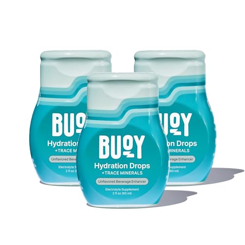 Buoy Electrolyte Drops - Daily Hydration, Trace Minerals & Vitamins, No Sugar - 120 Servings