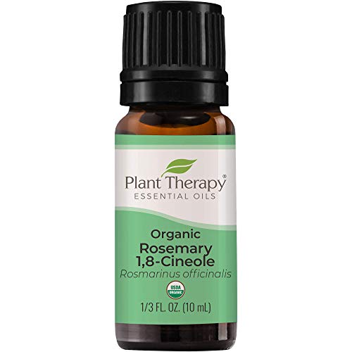 Plant Therapy Organic Rosemary Essential Oil - Boosts Focus, Supports Healthy Hair - 10 mL