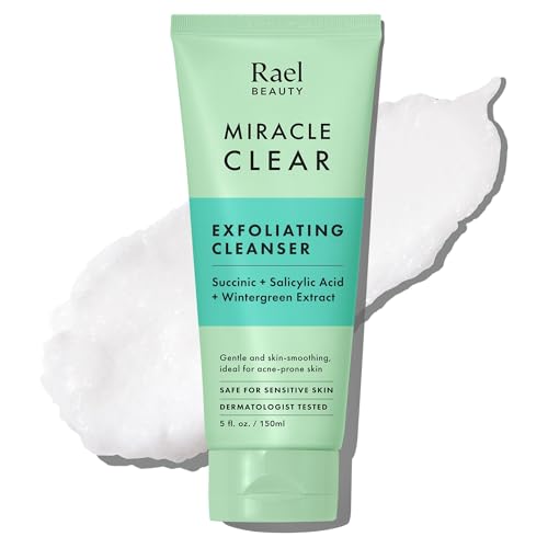 Rael Face Wash - Exfoliating Cleanser for Oily & Acne-Prone Skin, Salicylic Acid, Vegan - 5.1 fl. oz