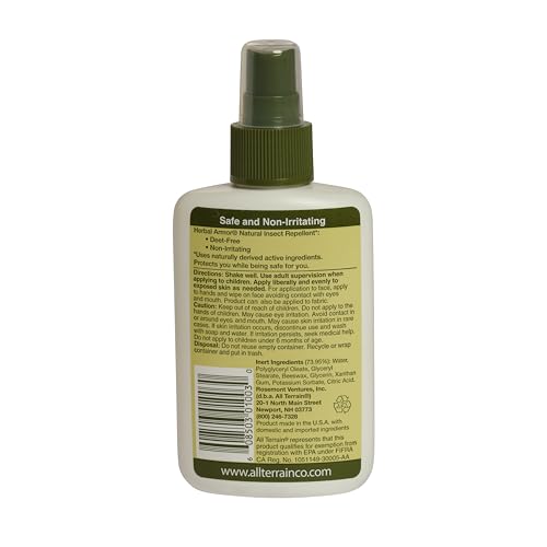 Herbal Armor Bug Repellent - Plant-Based Insect Protection, DEET-Free, Safe for Family & Pets - 4oz