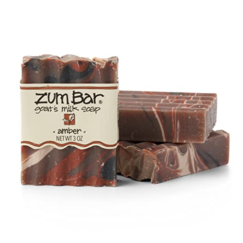 Zum Bar Goat's Milk Soap - Hydrating Amber Aroma, Natural Ingredients - 3oz (3 Pack)