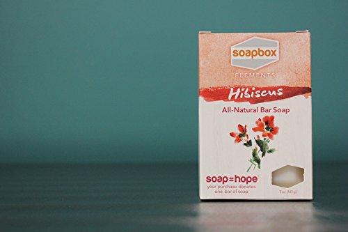 SoapBox Soaps All-Natural Bar Soap - Vegan & Cruelty-Free, Hibiscus Scent - 5oz, Donates 1 Bar