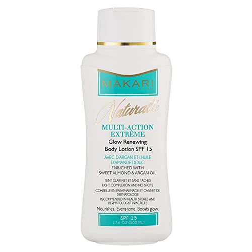 MAKARI Naturalle Body Lotion SPF15 - Hydrates, Nourishes, Brightens Skin - 17.6oz