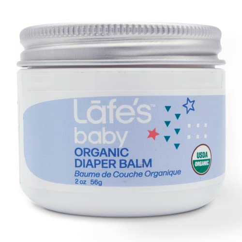 Lafe's Baby Diaper Balm - Fast Relief for Red Skin, USDA Organic Ingredients - 2oz