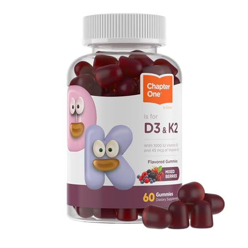 Zahler Chapter One Vitamin D3 K2 Gummies - Supports Growth, Immune Health, Kosher, 60 Count