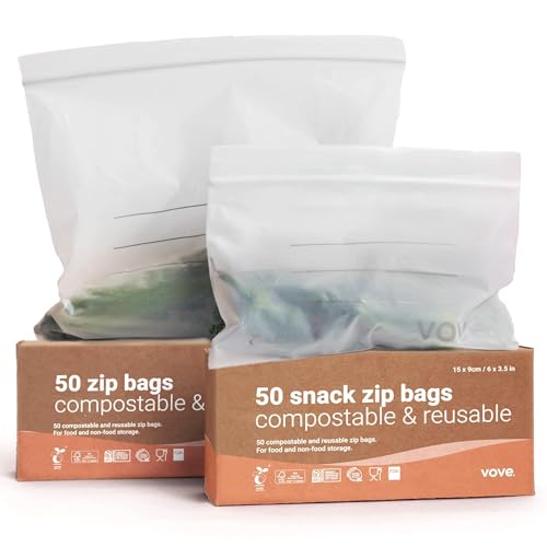 Zip Lock Bags | Resealable, Eco-Friendly, 50 Count