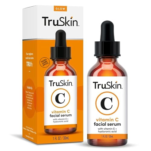 TruSkin Face Serum - Brightening Anti-Aging with Vitamin C, Hyaluronic Acid - 1 Fl Oz