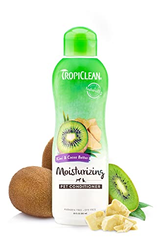 TropiClean Kiwi & Cocoa Butter Conditioner - Moisturizes & Detangles, Natural Ingredients - 20oz