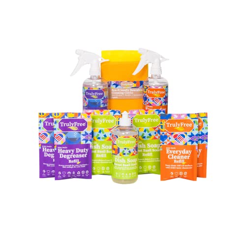 Truly Free Kitchen Cleaning Bundle - Natural, Non-Toxic Power, 4 Essential Products