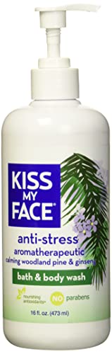 Kiss My Face Woodland Pine & Ginseng Shower Gel - Nourishing Antioxidants, 16 fl oz