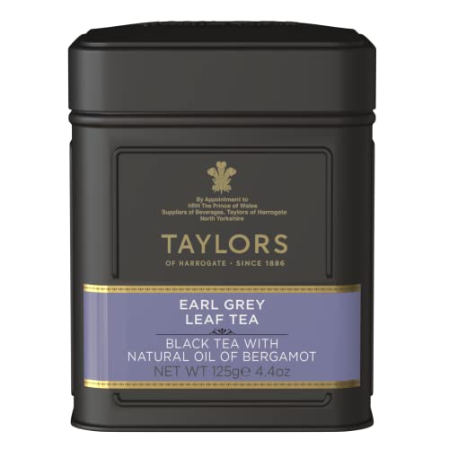 Taylors of Harrogate Earl Grey Loose Leaf Tea - Distinctive Flavor, Carbon Neutral, 4.41oz