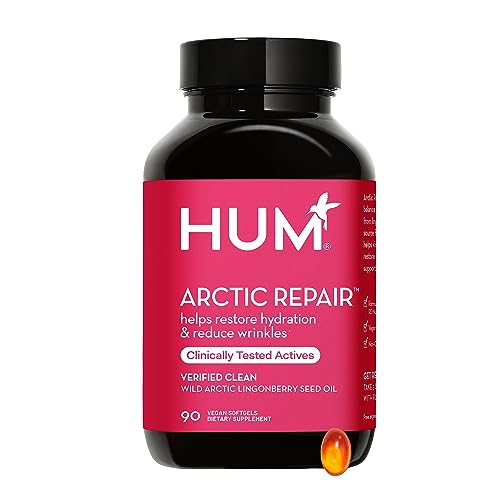 HUM Arctic Repair - Rejuvenate Skin, Hydrate & Reduce Wrinkles - 90 Vegan Softgels with Omegas