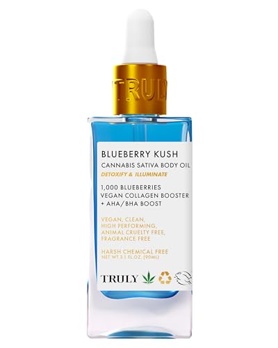 Truly Beauty Body Oil - Hydrating & Anti-Aging with Blueberry Seed Oil, 1.7 fl. oz