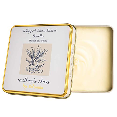 Mother's Shea Body Butter - Nourishing Moisturizer for Skin & Hair, Vanilla Scent - 6 oz Tin