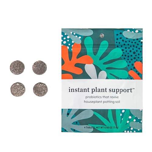 Instant Plant Support Soil Amendments - Nourishes Houseplants, Vegan, 4 Odorless Tablets