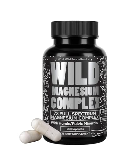 Wild Foods Magnesium Complex - Promotes Relaxation & Energy, 7 Forms, 90 Capsules - 500mg