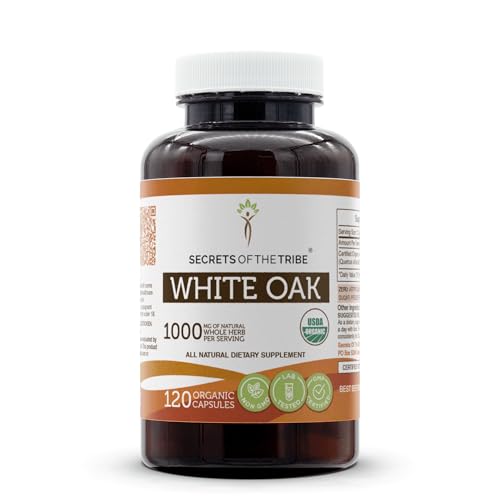 Secrets of the Tribe Herbal Supplement - High-Potency Organic White Oak, 120 Capsules