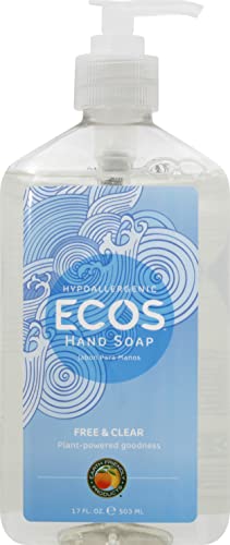 ECOS Free And Clear Hand Soap - No Animal Testing, Organic Certified - 17oz