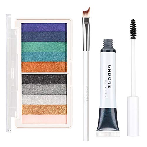 Undone Beauty Eye Revamp Gift Set - Nourishing Mascara, Smoky Palette & Brush - 3 Pieces