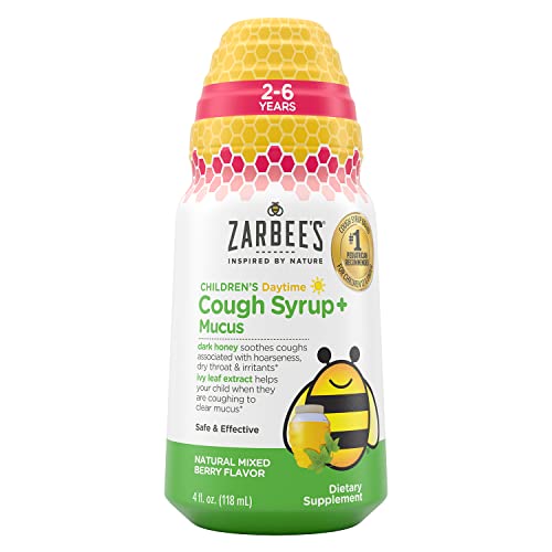 Zarbee’s Kids Cough Suppressant - Soothes Coughs, Supports Immunity, Mixed Berry - 4FL Oz